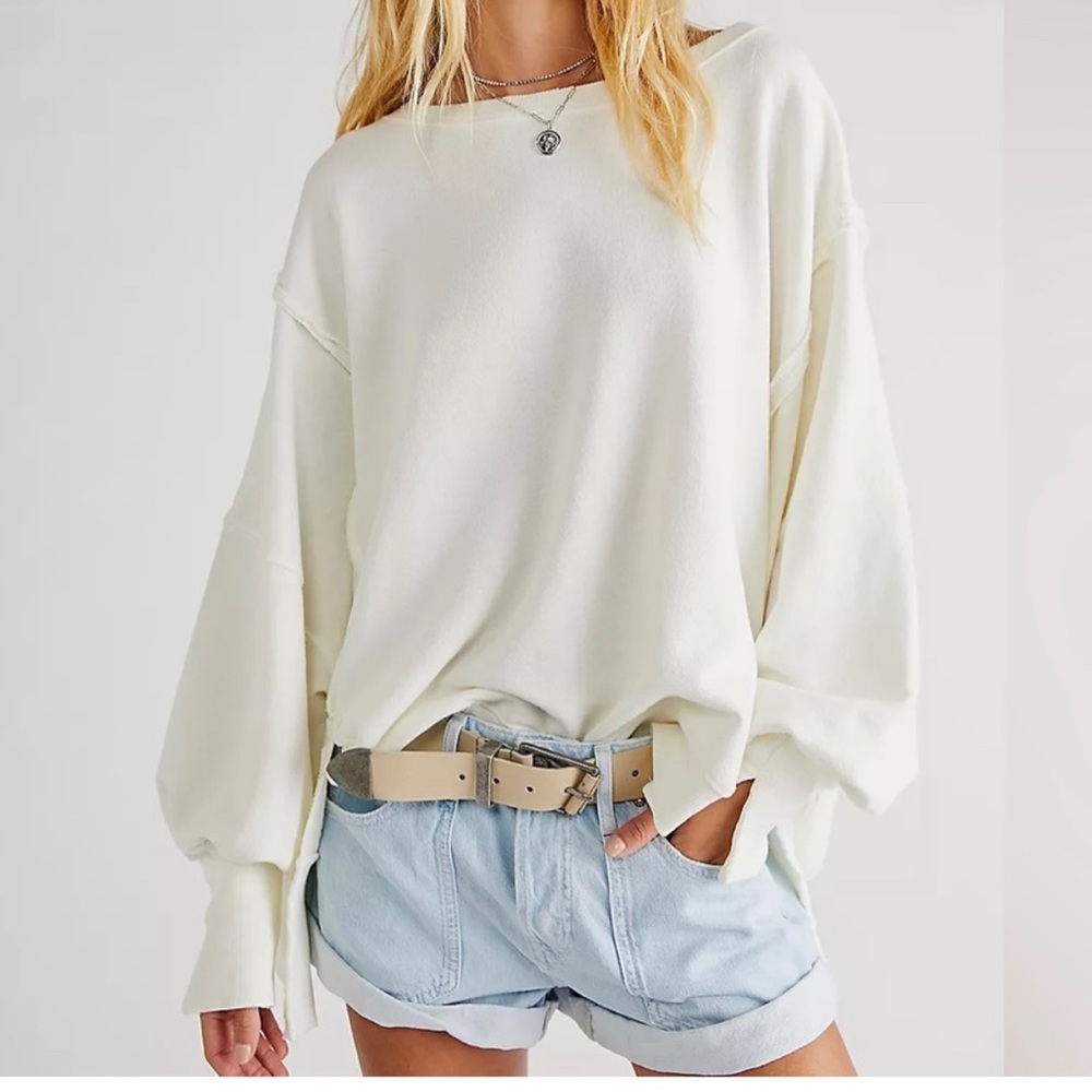 NWOT free people Camden in an off white color.